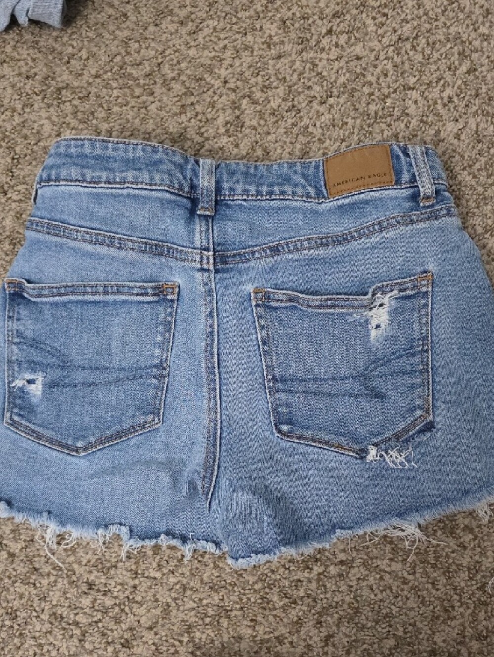 American Eagle Distressed Light Blue Short 3 Pairs.  Size 4 - Picture 5 of 7